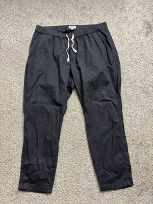 Pact Pants Mens XL (38x28) Flint Gray Organic Cotton Twill Drawstring Pant