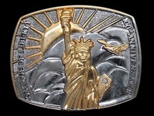 TA13142 VINTAGE 1986 STATUE OF LIBERTY 100TH ANNIVERSARY BELT BUCKLE