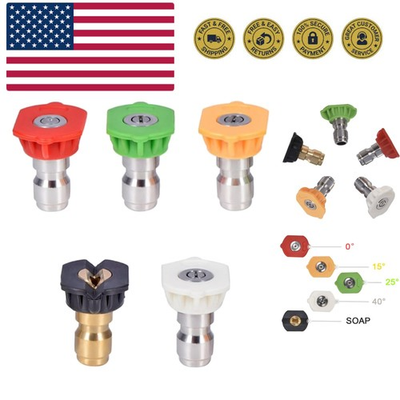 #ad Pressure Washer Nozzle Tips Multiple Degrees 1 4 INCH 2.5 GPM $11.30