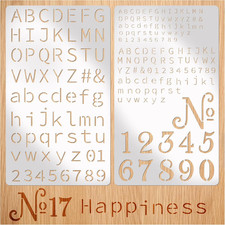 Metal Engraving Stencils, Small Letter Number Alphabet Fonts Templates