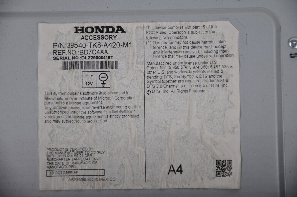 🚘 2014 2017 HONDA ODYSSEY Touch Screen Navigation GPS Radio AUX CD