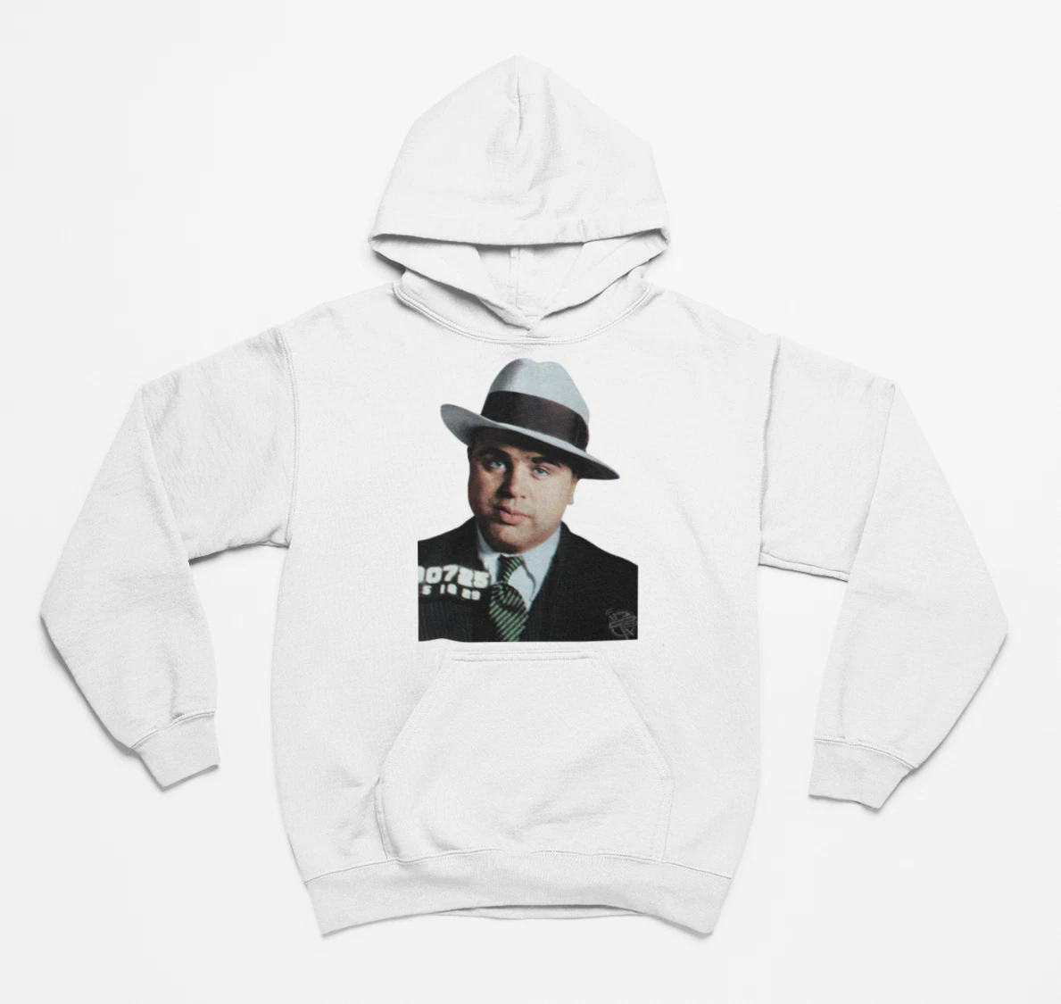 Al Capone Mugshot Hoodie Retro Cool 80 s Crime Rock Rebel Film
