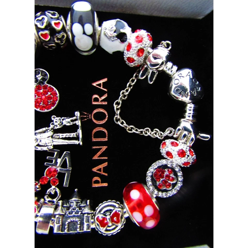 Pulseira Berloques PANDORA MICKEY MINNIE Walt Minnie Mouse Presente dos Namorados - Imagem 3 de 4