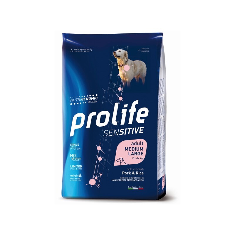 Prolife sensitive adult maiale e riso medium large 2,5KG