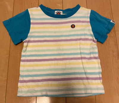 A Bathing Ape Bape kids Short Sleeve T-Shirt 90 approx. 24M. 2T Striped pattern