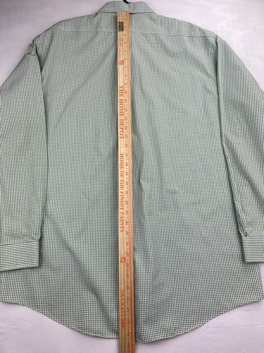 Brooks Brothers Langarm Hemd mit Knöpfen Herren 17,5-6/7 grün weiß Gingham kariert - Bild 10 von 11