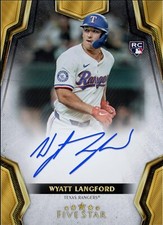 2024 Topps Five Star WYATT LANGFORD RARE SIGNATURE TEXAS RANGERS DIGITAL CARD