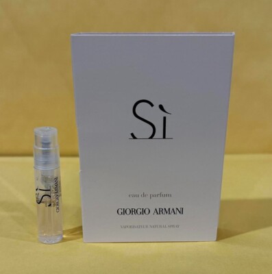 1 Sample Vial SI by GIORGIO ARMANI for Women 0.04 oz 1.2ml EDP Spray NEW ON CARD