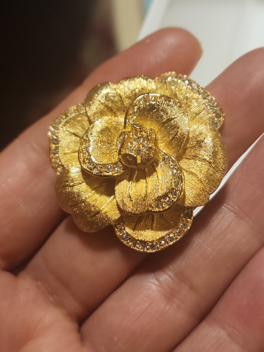 Christian Dior　フラワーモチーフブローチ　ヴィンテージ　ビジュー VINTAGE CHIRSTIAN DIOR FLOWER BROCH/PIN | eBay
