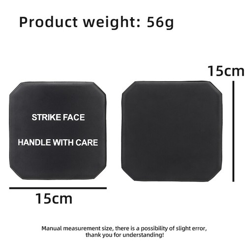 Wosport Tactical Plates Set FCPC V5 Vest Side 6x6 EVA Plate Carrier Pad 2PCS BK - Picture 3 of 11
