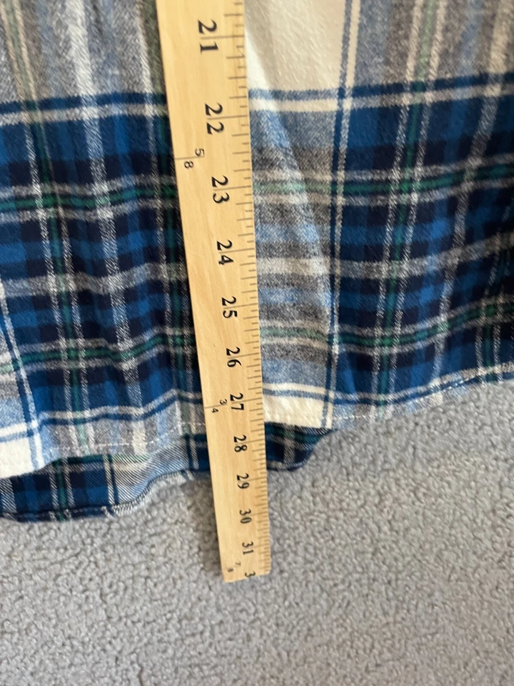 Camisa de Vestir Eddie Bauer Para Hombre XL Gris A Cuadros Abotonada Informal Foto 4 de 4