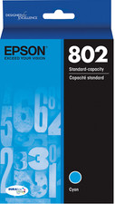 New Genuine Epson 802 Cyan Ink Cartridges WorkForce Pro WF-4720
