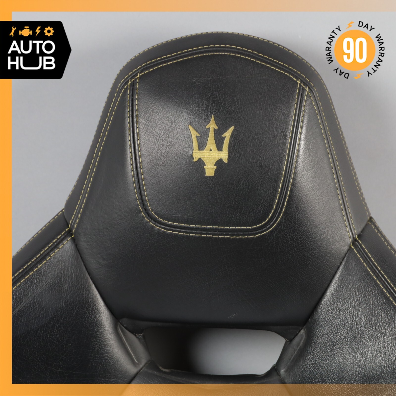13-18 Maserati GranTurismo S M145 Front Left Top Upper Seat Cushion Black OEM