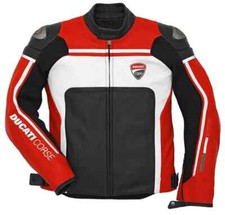 giubbotto pelle moto ducati uomo