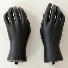 MN-HandsK PAIR OF BLACK LEFT  RIGHT Child / Kid / Pre-Teen Mannequin Hands