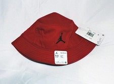Bucket Hat Nike Jordan Jumpman YOUTH Boys Twill Black Chrome Badge One Size Red