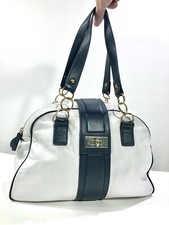 Borsa Les Copains white blue gold pelle nabuk  vintage large