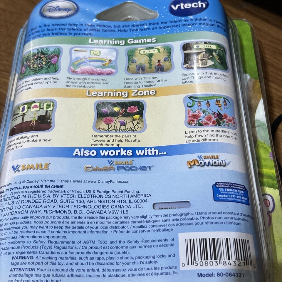 Vtech V. Smile Pocket Learning System Disney Fairies - NEW - Image 2 of 2