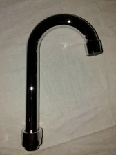 COMPONENT HARDWARE GROUP KL11-X002 6'' GOOSE NECK SPOUT SS CHROME LEAD FREE