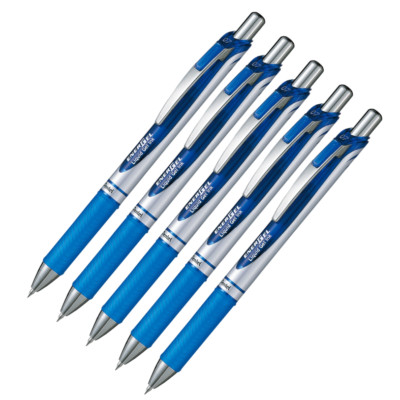 5x Pentel Energel BL77 Tintenroller Tintenschreiber Liquid Gel Gelroller blau