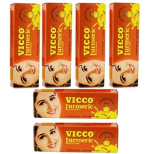 6 Packs x 70g Big Pack Vicco Turmeric Cream - Ayurvedic Cream Herbal Sandalwood