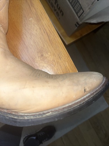 Stivali da cowboy Justin UOMO pelle western marrone mulo 7,5 EE USA #1122 - Foto 8 di 10