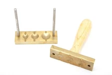 Brass Made Disk for molding 3.5 Inch length with wooden handle