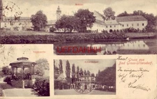 1904 CZECH REP. Gruss aus BAD GROSS-ULLERSDORF Hermann Schultz Asst Clerk Milwau