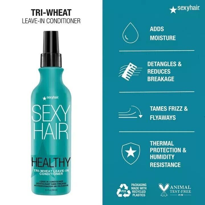 Healthy Sexy Hair Tri-Wheat Leave In Conditioner 8.5 oz
