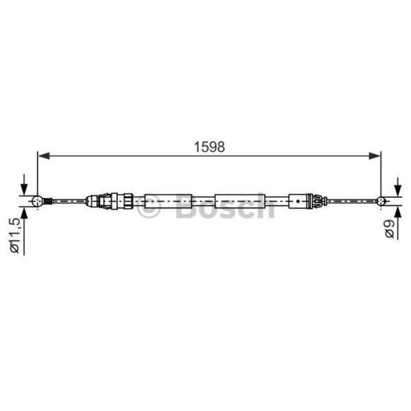 Bosch Handbremsseil Bremsseil Hinten Rechts FüR Nissan Primastar Kasten-image