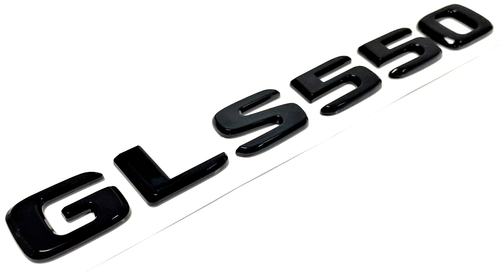 Set Of 2 Gloss Black Trunk Emblem Badges For Mercedes E350 - Rear Nameplate Decal
