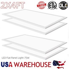 2x4FT LED Flat Panel Light,75W edge-Lit Drop Ceiling Light,Recessed Troffer Lamp