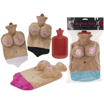 LND GIFTS Boobs Hot Water Bottle - Novelty Xmas Gift For Him Her Secret Santa Funny Gift