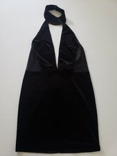 Black Velvet Dress Halter Neck windsor dolls kill widow