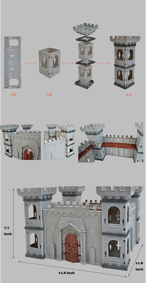 Soldados Medievales Militar Caballero Romano Hágalo Usted Mismo Castillo Asedio Guerra Figuras Juguetes Regalo Foto 4 de 4