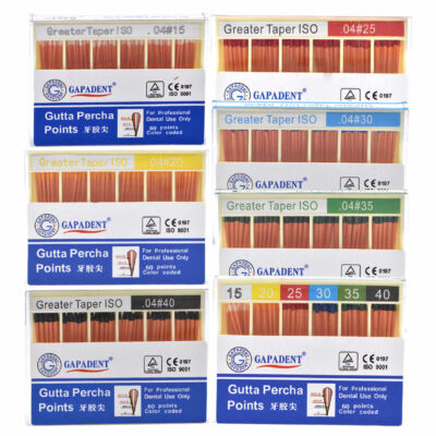 60 PointsDental GAPADENT Gutta Percha Points Endodontic Root Canal Taper 0.04