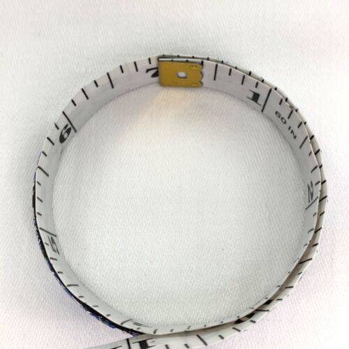 Vintage Machaela Frey Bangle Bracelet Aichberger Blue White Black Enamel Signed - Picture 4 of 8