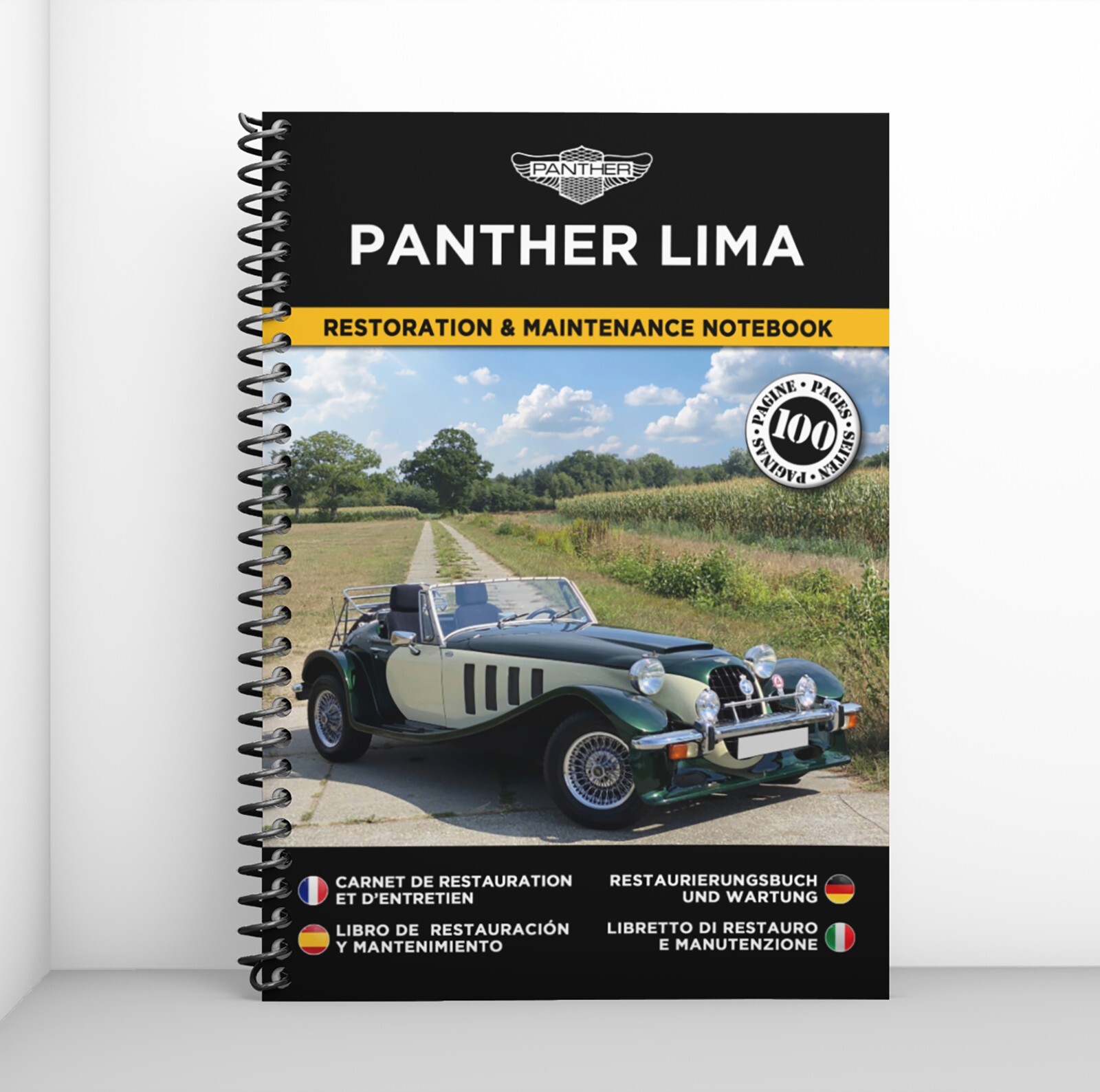 Carnet de restauration automobile Panther Lima format A5 couverture souple