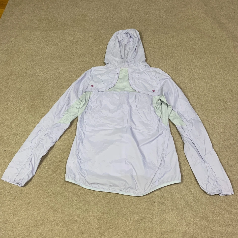 Chaqueta cortavientos Smartwool para mujer pequeña PhD ultra ligera deportiva púrpura Foto 2 de 4