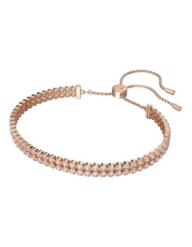 Swarovski Matrix Bracelet Round Cut Rose Gold-Tone Plated - Picture 2 of 5