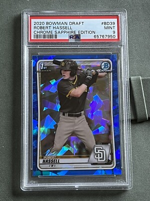 Robert Hassell 2020 Bowman Chrome Draft—Sapphire 1st Bowman Pros