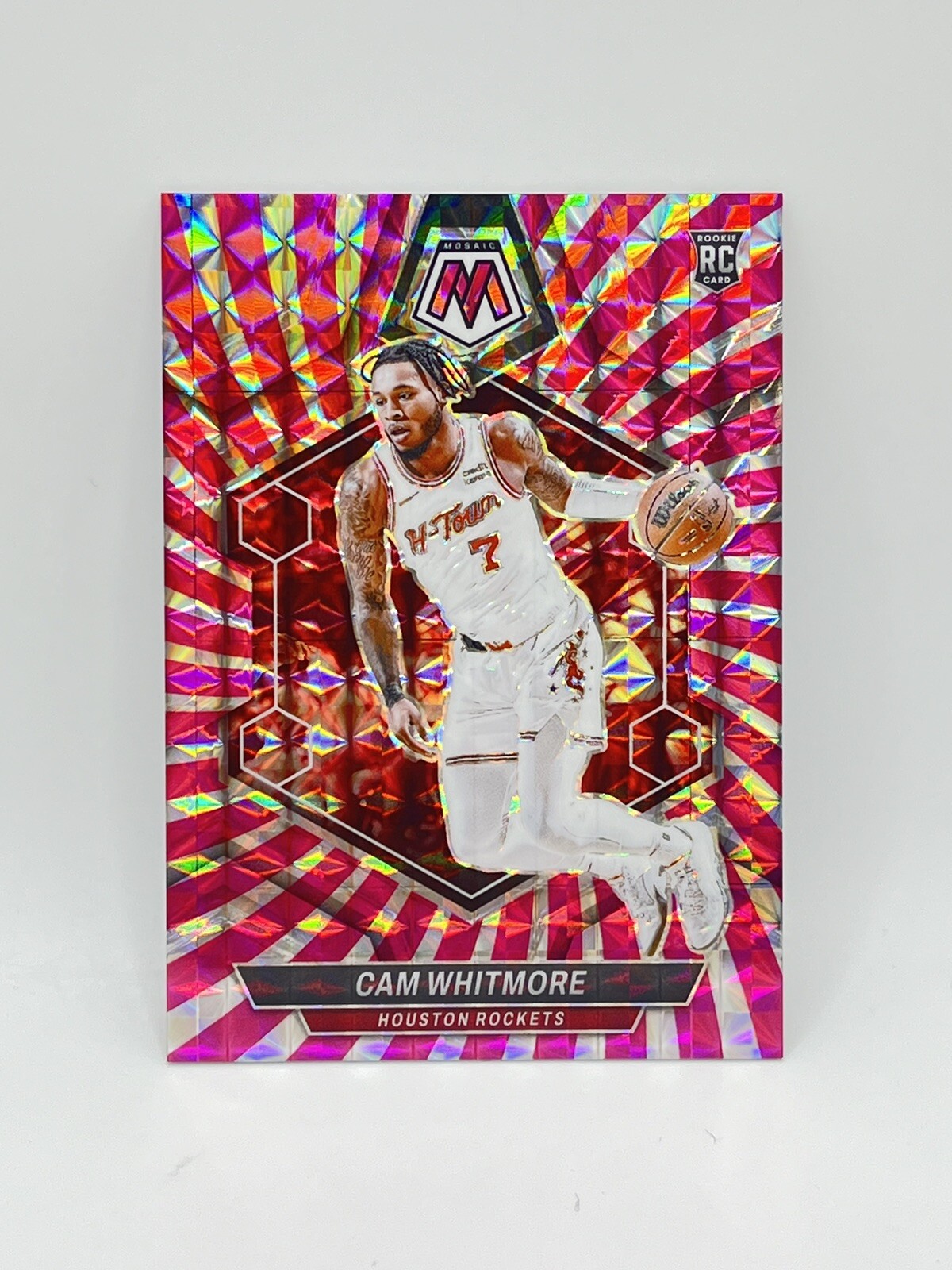 2023 Panini Mosaic Cam Whitmore RC Pink Swirl FOTL /18 #217 (AT) ((A))