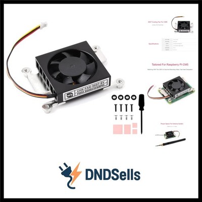 Lüfter für Raspberry Pi Compute Module 5 CM5 Kühler Ventilator Kühlkörper, 5V...