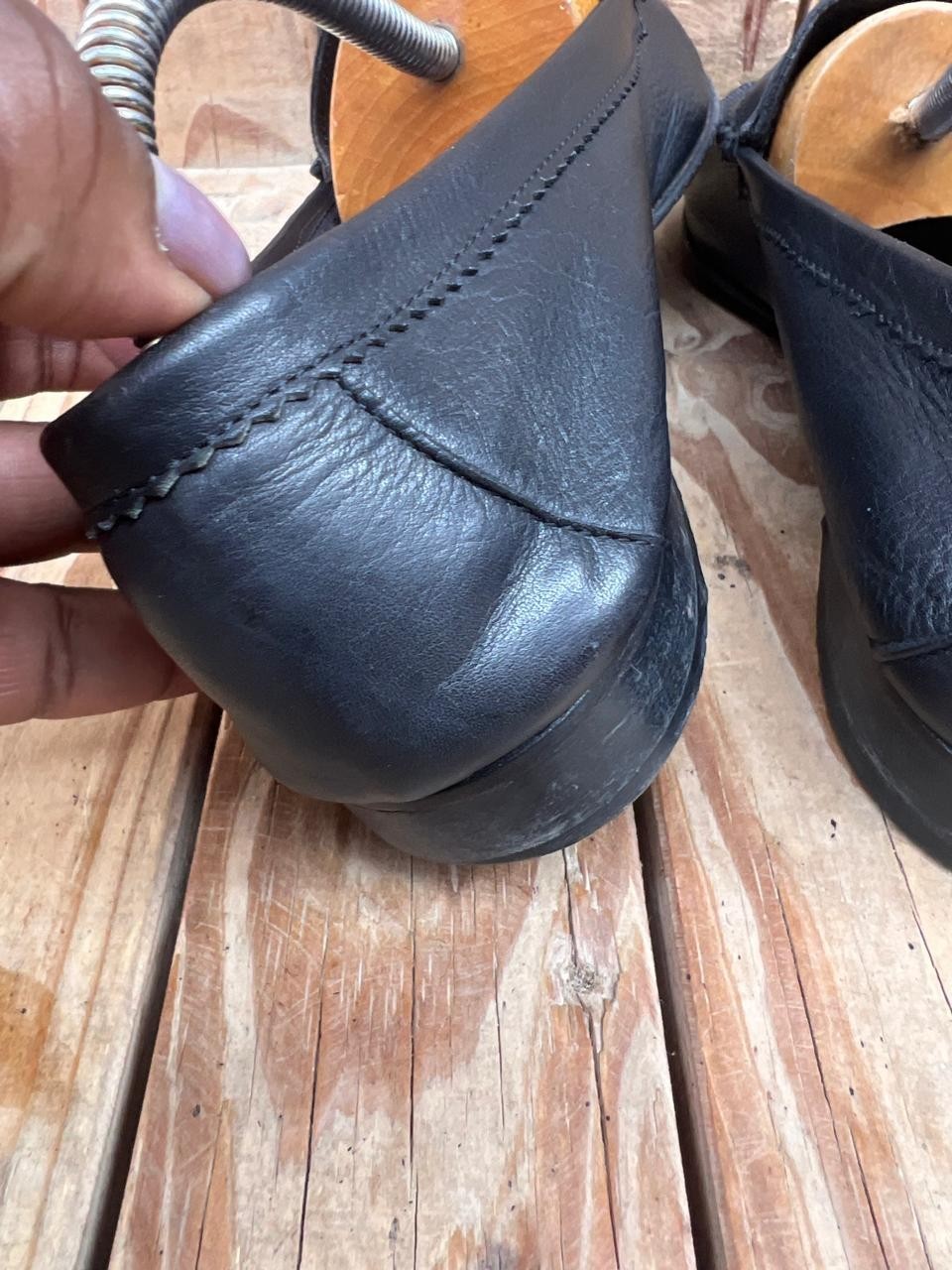 Saint Laurent Women's Black leather Pull on Penny Loafers  Sz uk 7 Us 10 EUR  40 thumbnail 14