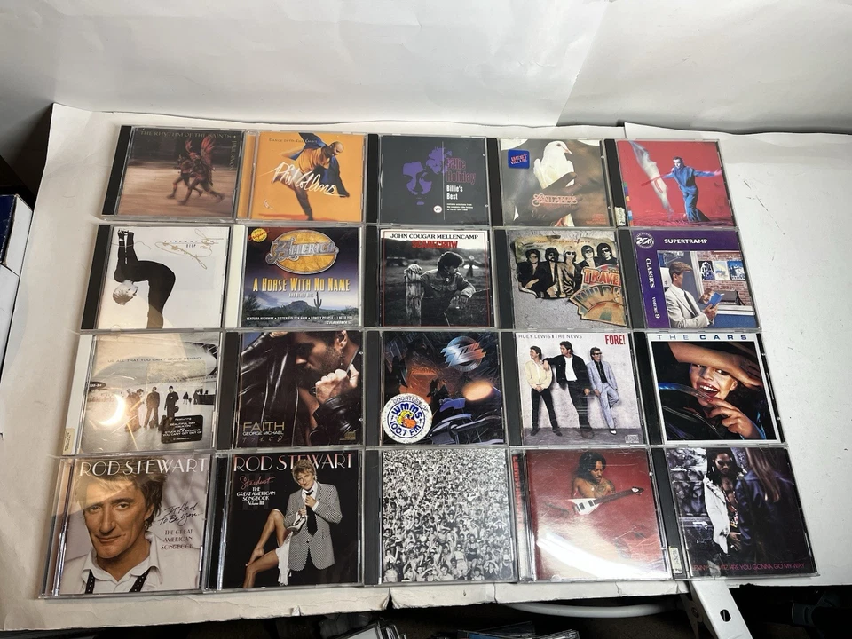 LOT OF 20 CLASSIC ROCK POP CDs Mixed Lot Phil Collins George Michael Huey Lewis Foto 2 de 4
