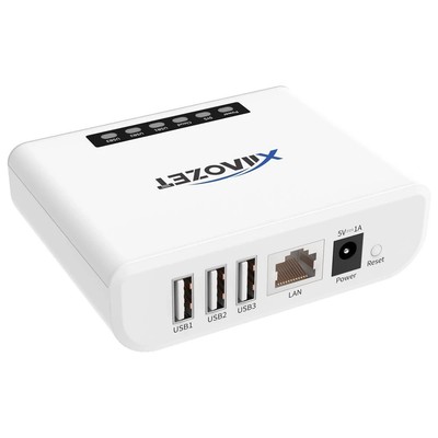 Wireless Print Server for Sharing 3 USB Printers Over Local Network, Easy Set...