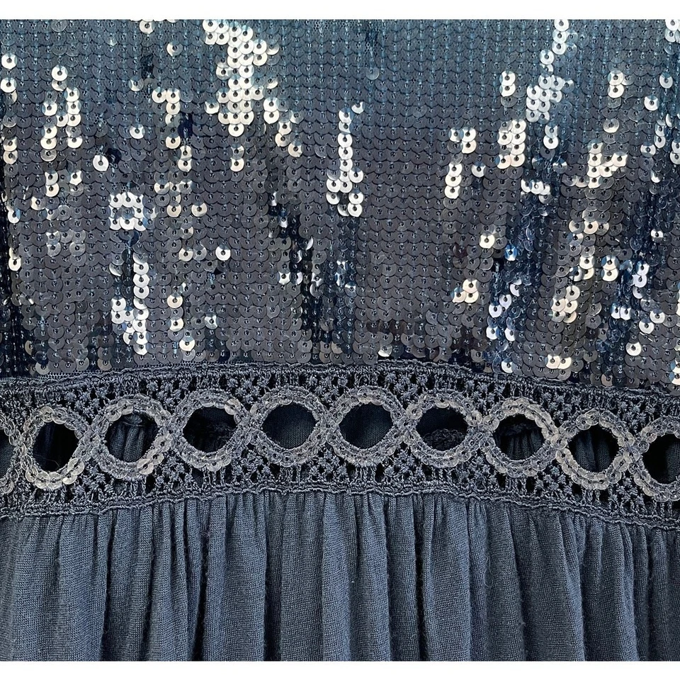 Top Babydoll Y2K Charlotte Russe Mujer Lentejuelas Pequeño Bling Hada Boho Rave Fiesta Foto 4 de 4