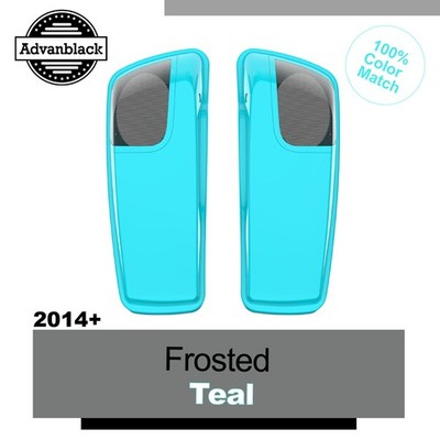 Advanblack Frosted Teal 5x7 Saddlebag Speaker Lids Audio Cover For Harley 2014+