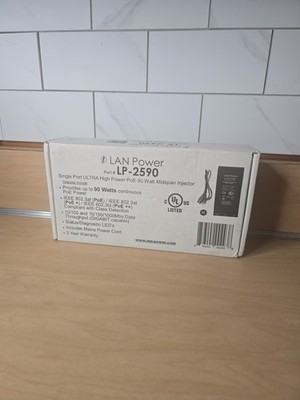 LAN-Power LP-2590 Single Port ULTRA High Power 120 VAC 230 VAC Wall Mountable