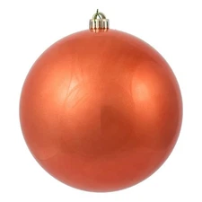 Vickerman 8" Contemporary Plastic Ball Ornament in Candy Coral Pink